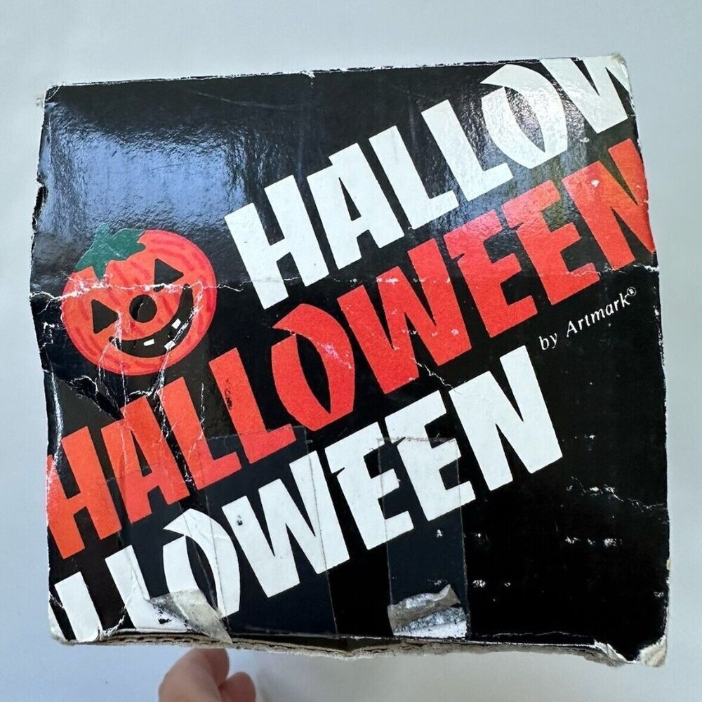 Vintage 1988 Artmark Jack O Lantern‎ Halloween Flicker Flashing Light Pumpkin